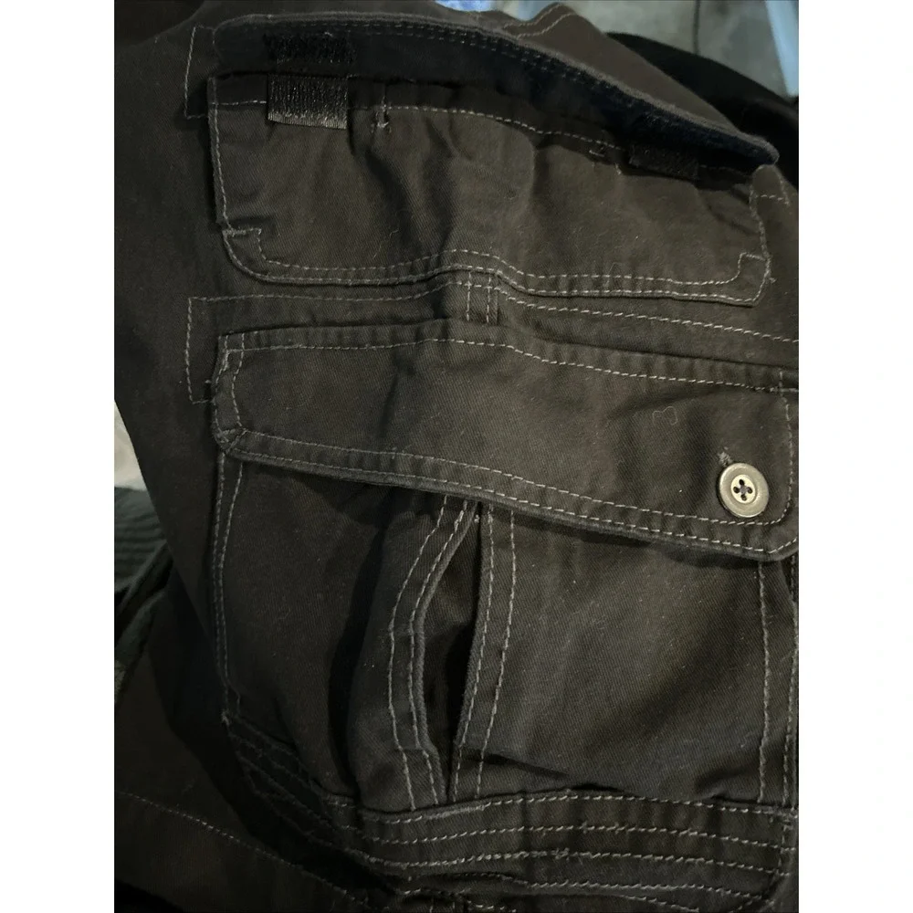 OP Men's‎ Cargo Shorts Size 36 Black Canvas Vintage Y2K
